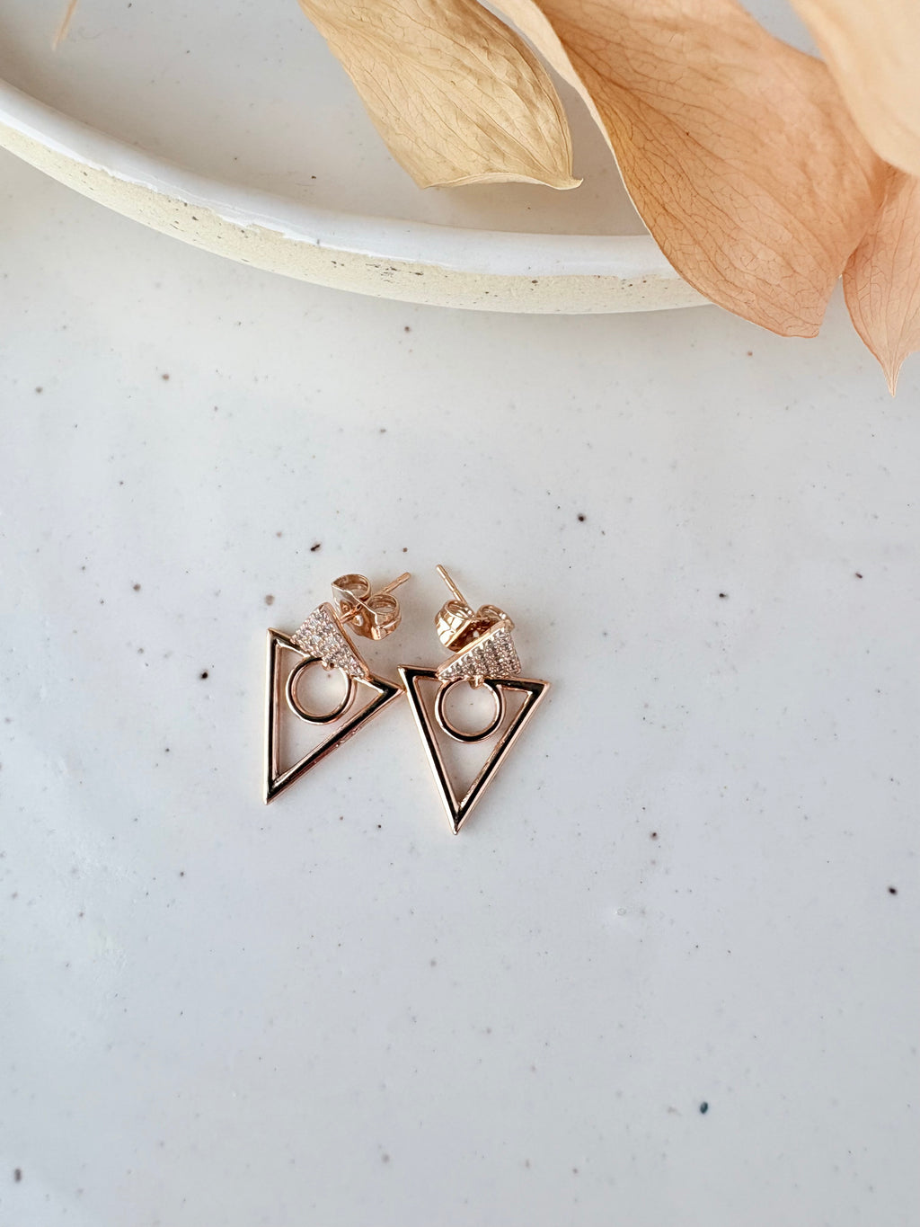 Boucles Triangle Rosée