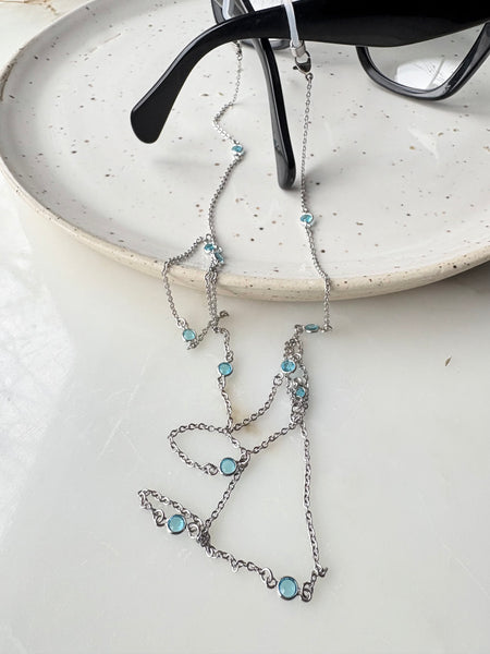 Chaîne de lunette océan argenté