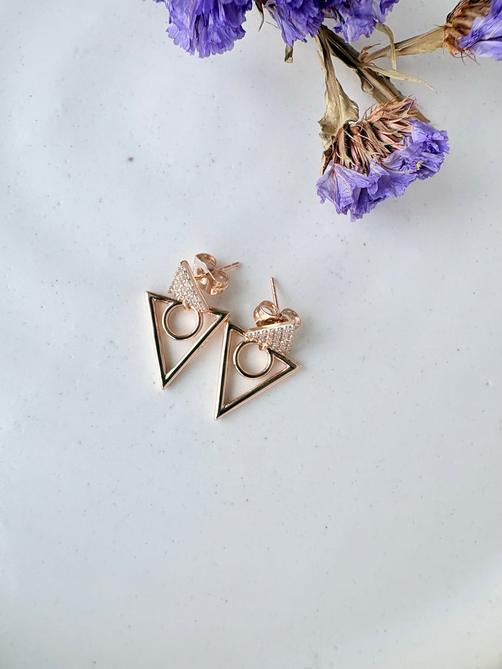 Boucles Triangle Rosée