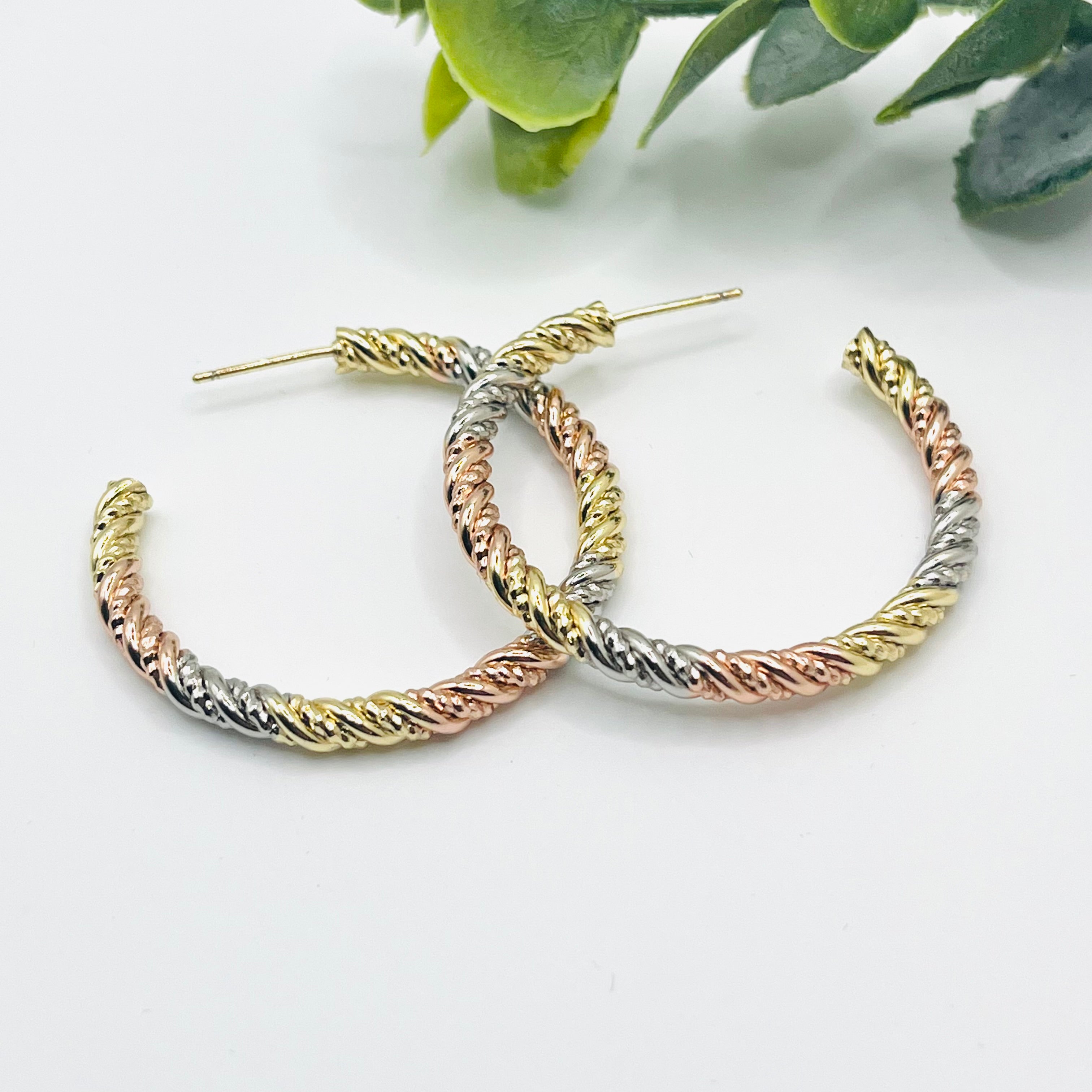 Boucles d’oreilles torsadées E314