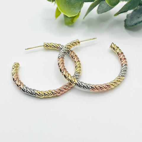Boucles d’oreilles torsadées E314