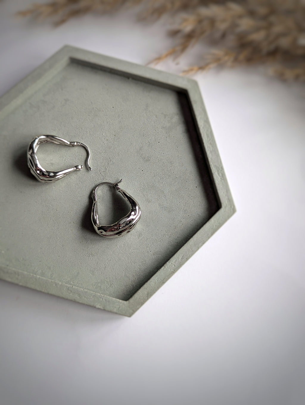 Boucles ondes argentées