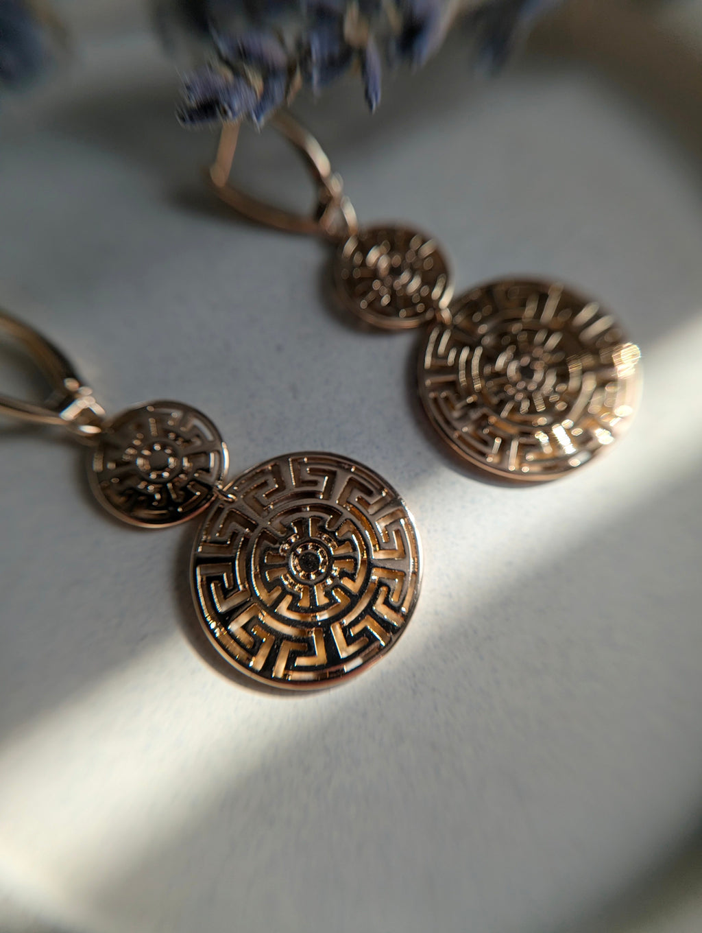 Boucles Médaillon Antique