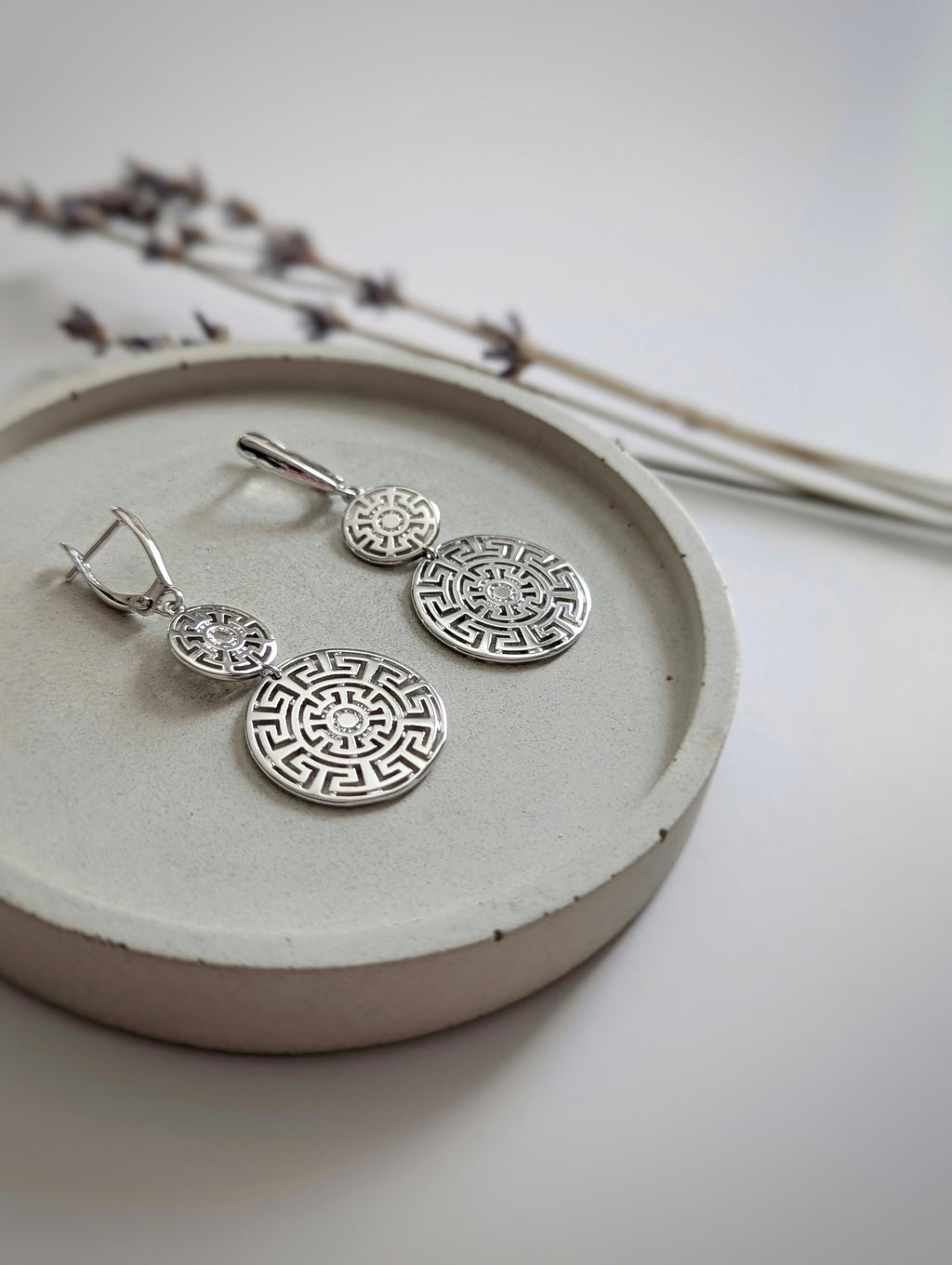 Boucles Médaillon Antique