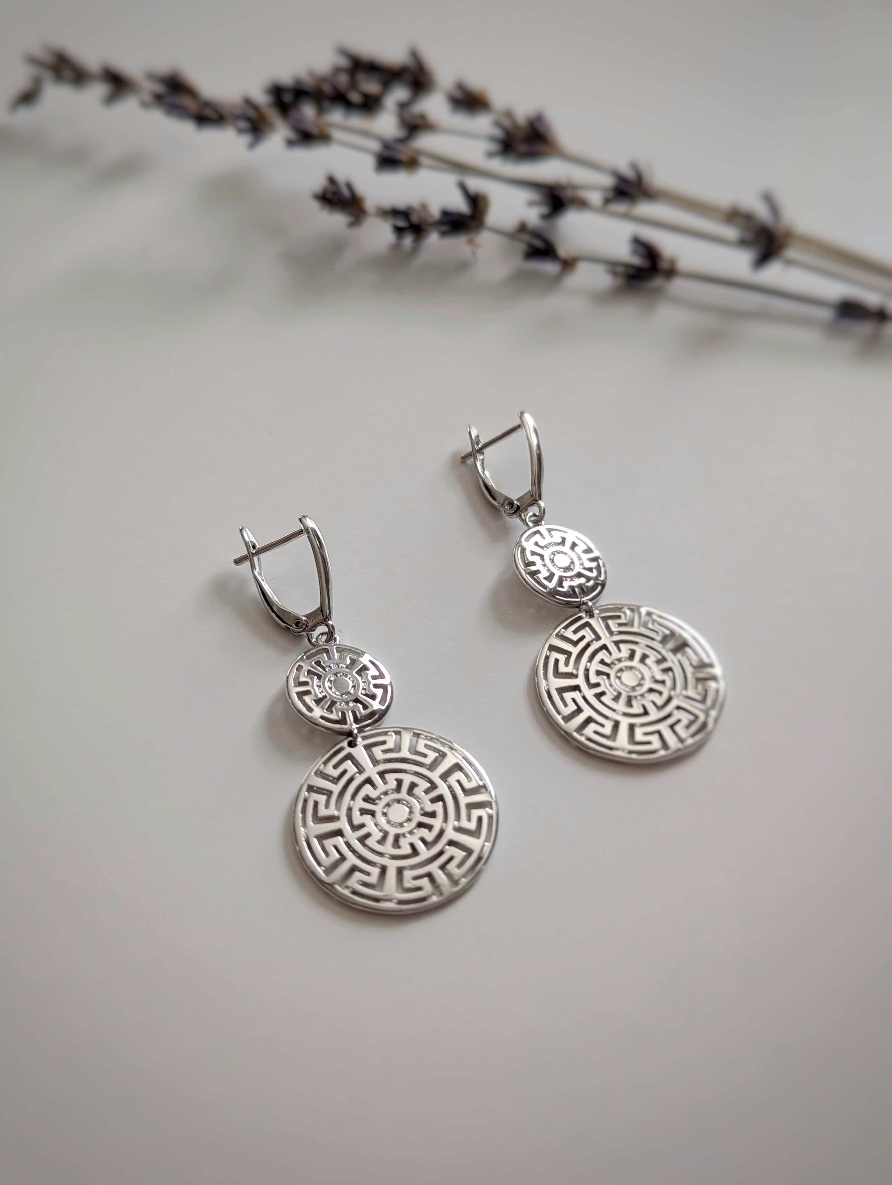 Boucles Médaillon Antique